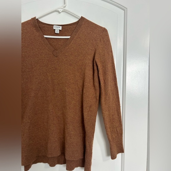 J. Crew Wool-Blend V-Neck Tunic Sweater size small fall preppy cozy - Picture 5 of 9